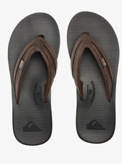 New Quiksilver Carver Squish Sandals Brown/Black/Brown