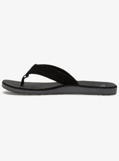 Discount Quiksilver Carver Suede Core Sandals Black 1