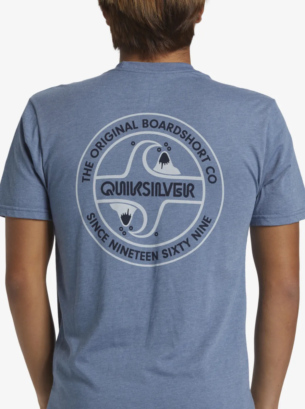Cheap Quiksilver Circle Back T-Shirt Bering Sea Heather