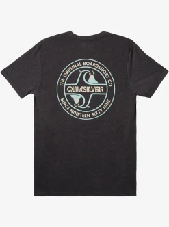 Clearance Quiksilver Circle Back T-Shirt Charcoal Heather