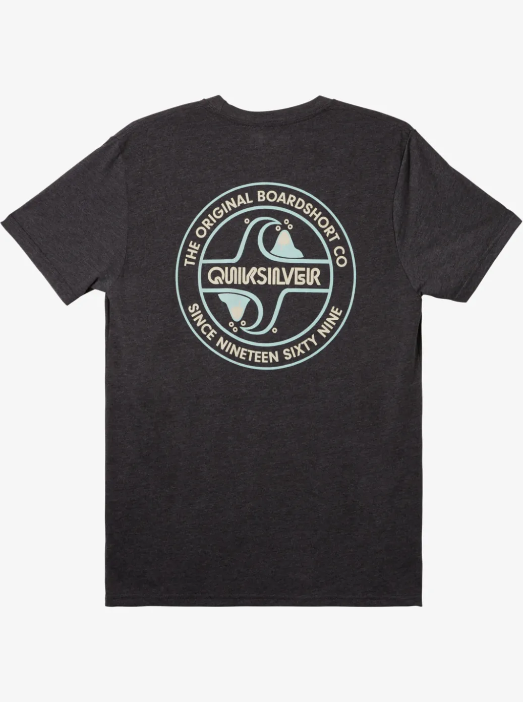 Clearance Quiksilver Circle Back T-Shirt Charcoal Heather