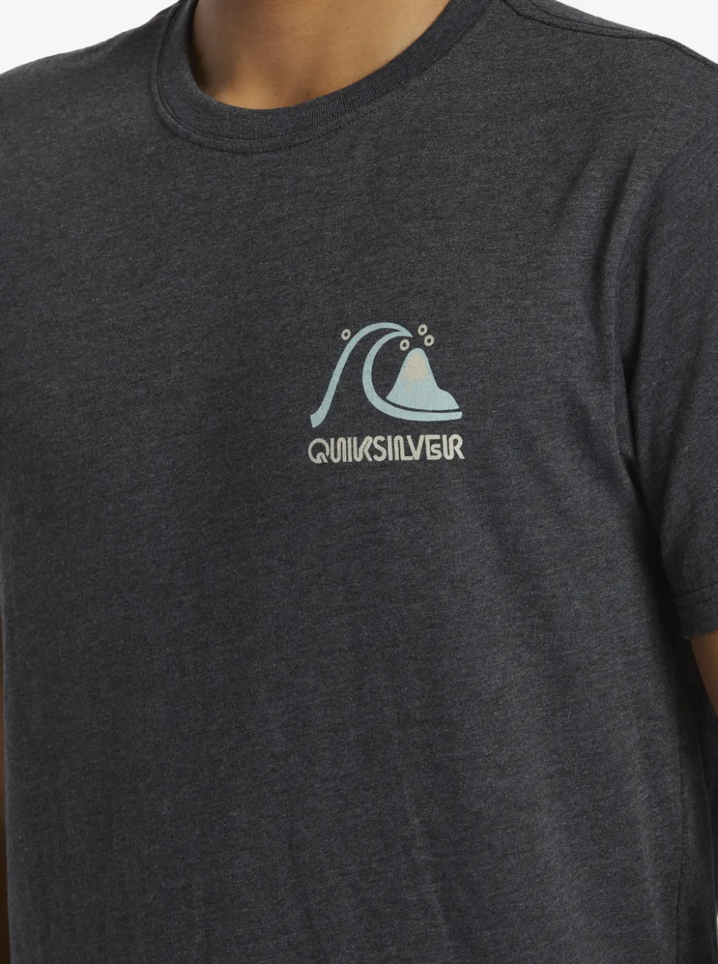 Clearance Quiksilver Circle Back T-Shirt Charcoal Heather