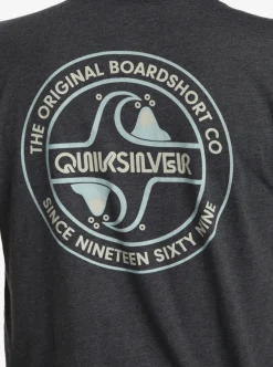 Clearance Quiksilver Circle Back T-Shirt Charcoal Heather