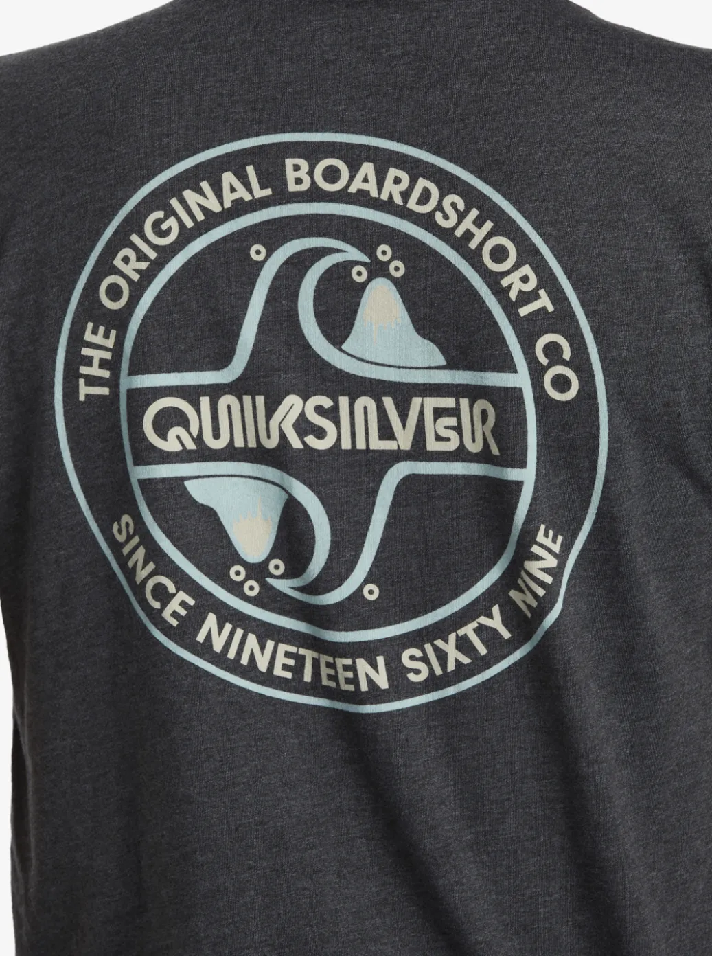 Clearance Quiksilver Circle Back T-Shirt Charcoal Heather