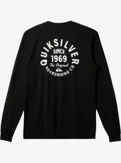 Best Quiksilver Circled Script Long Sleeve T-Shirt Black