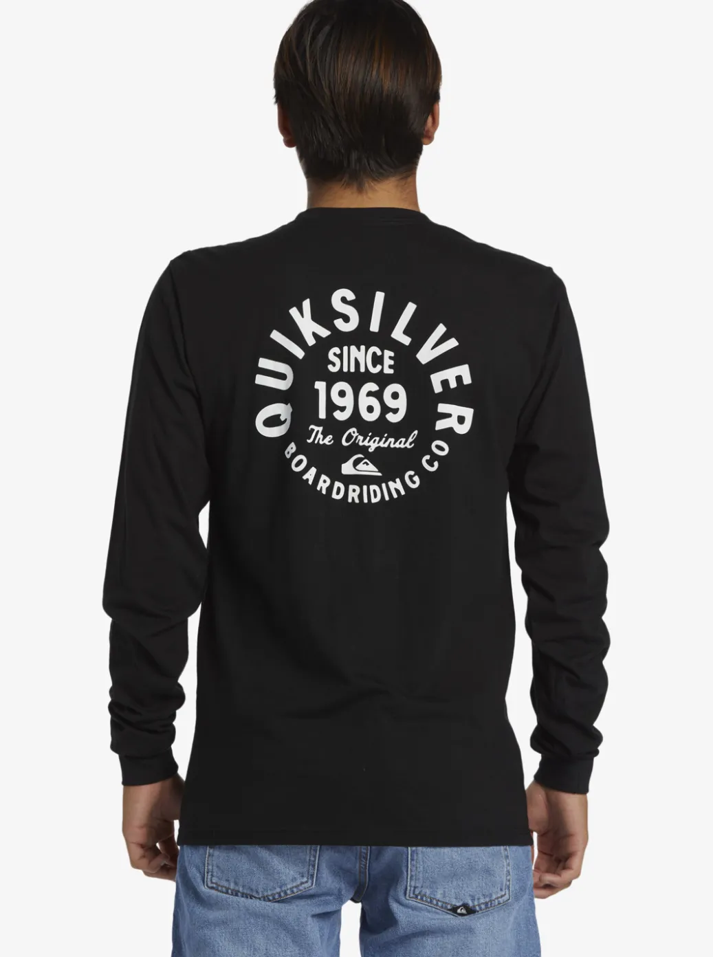 Best Quiksilver Circled Script Long Sleeve T-Shirt Black