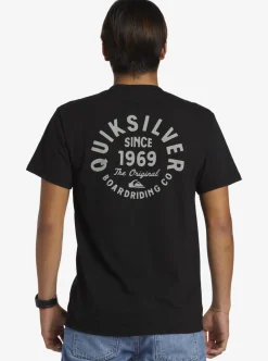 Store Quiksilver Circled Script T-Shirt Black