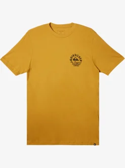 Best Quiksilver Circled Script T-Shirt Mustard