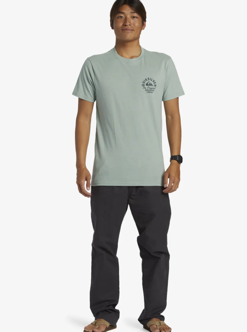 Sale Quiksilver Circled Script T-Shirt Iceberg Green