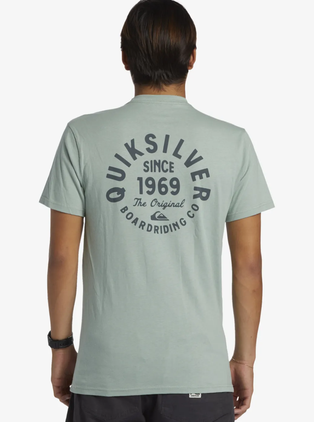 Sale Quiksilver Circled Script T-Shirt Iceberg Green