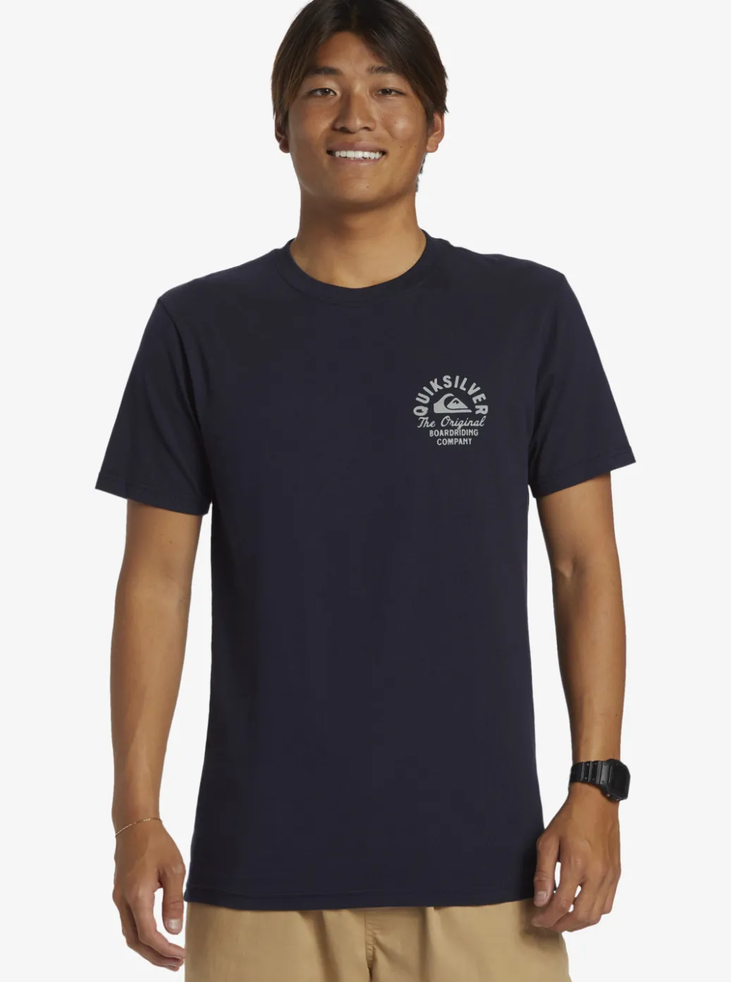 Store Quiksilver Circled Script T-Shirt Navy Blazer