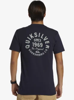 Store Quiksilver Circled Script T-Shirt Navy Blazer