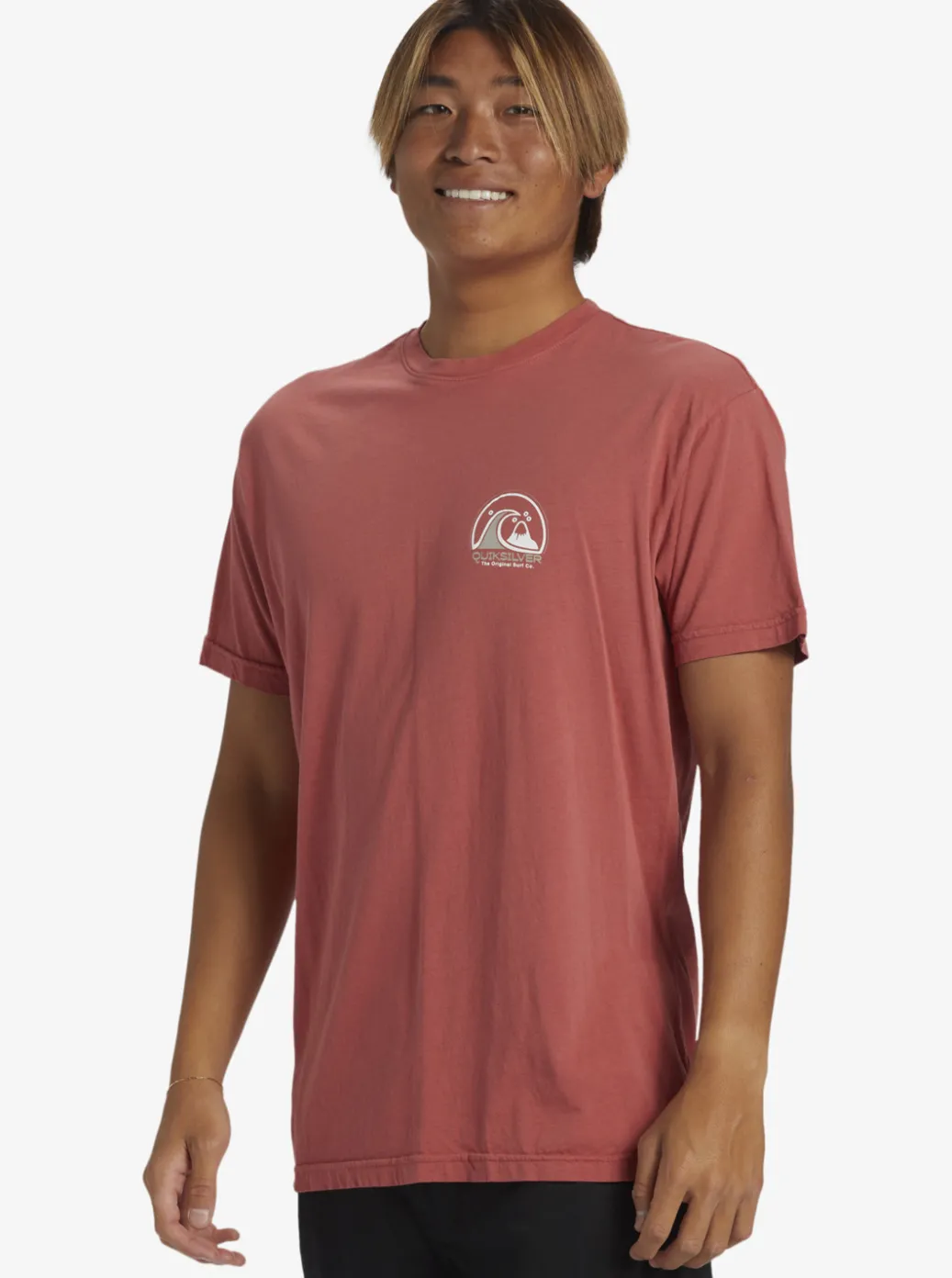 Fashion Quiksilver Clean Circle T-Shirt Mineral Red