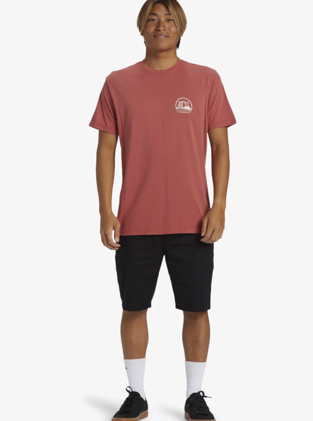 Fashion Quiksilver Clean Circle T-Shirt Mineral Red