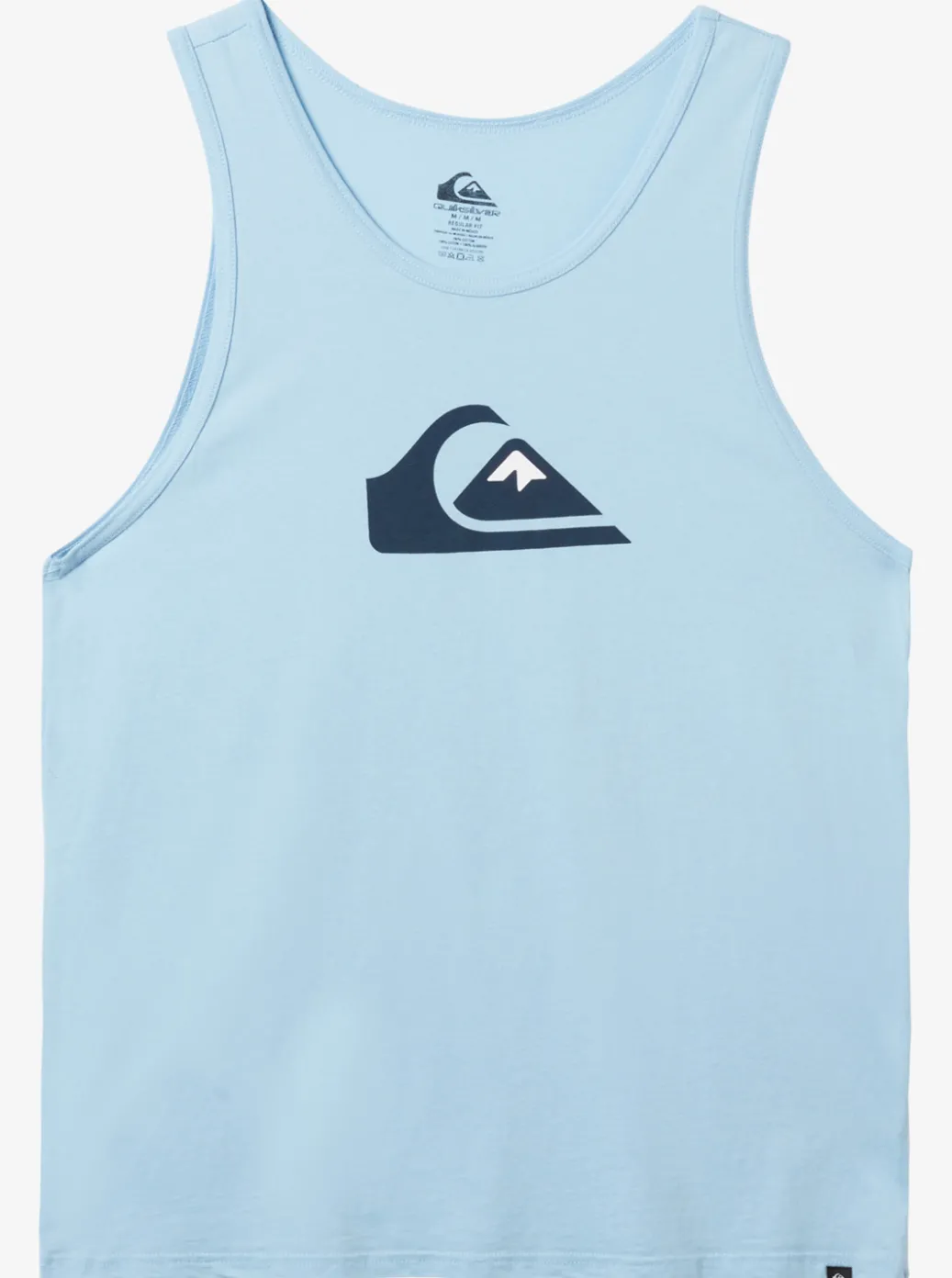 Shop Quiksilver Comp Logo Tank Top Clear Sky
