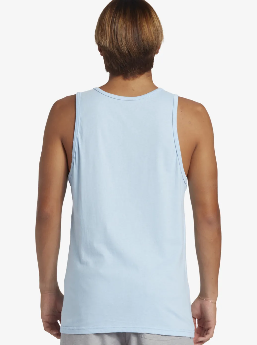 Shop Quiksilver Comp Logo Tank Top Clear Sky