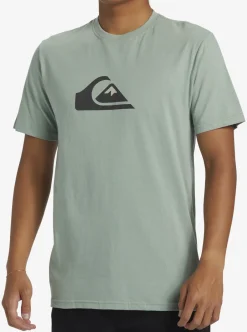 Shop Quiksilver Comp Logo T-Shirt Iceberg Green
