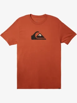 Discount Quiksilver Comp Logo T-Shirt Baked Clay