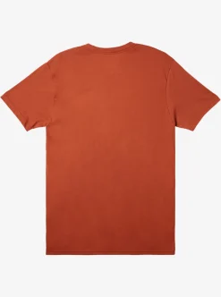 Discount Quiksilver Comp Logo T-Shirt Baked Clay