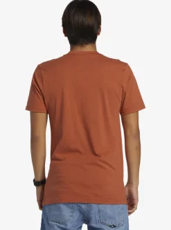 Discount Quiksilver Comp Logo T-Shirt Baked Clay