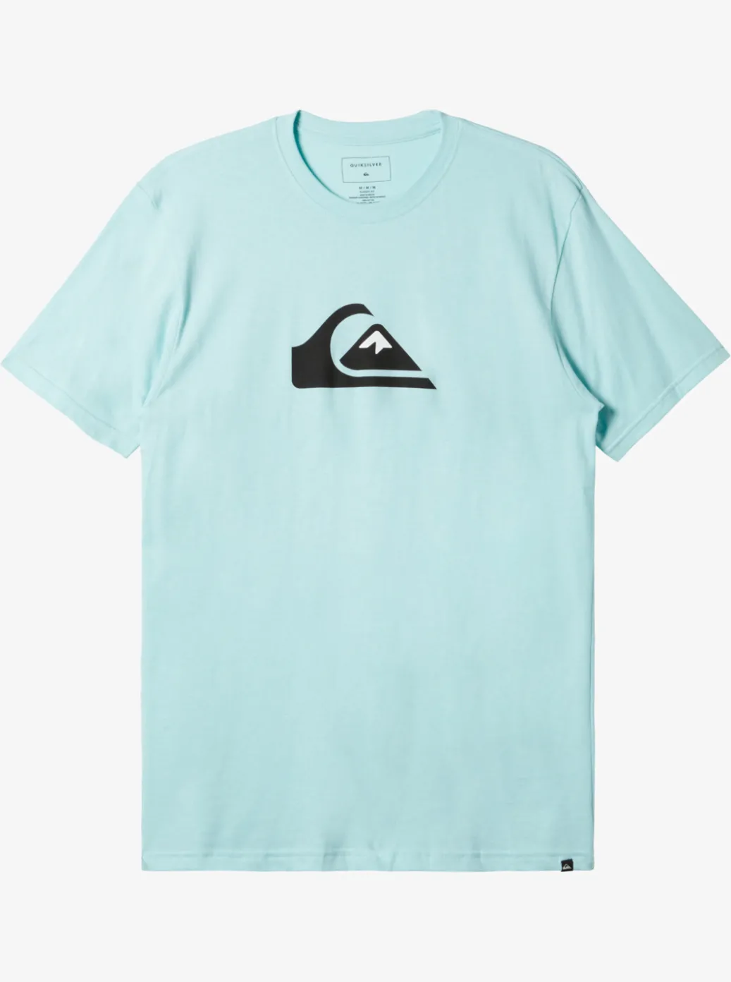 Cheap Quiksilver Comp Logo T-Shirt Pastel Turquoise
