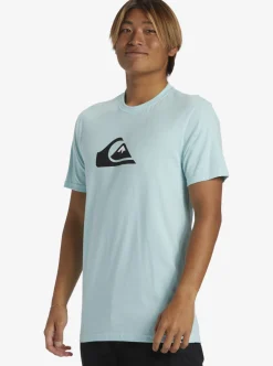 Cheap Quiksilver Comp Logo T-Shirt Pastel Turquoise