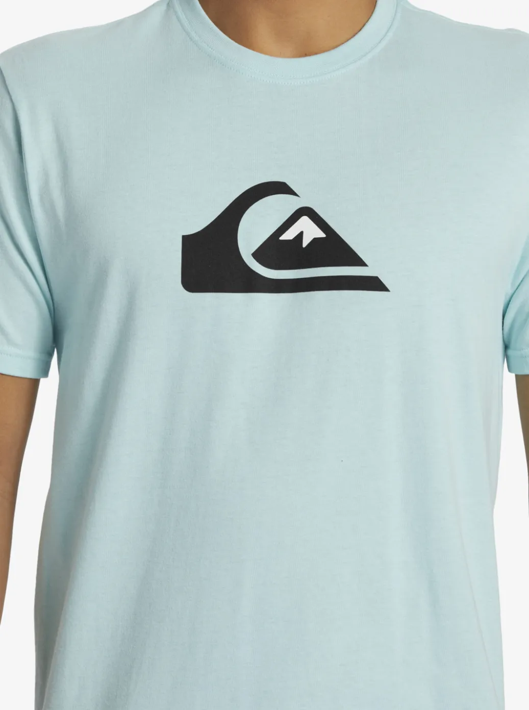 Cheap Quiksilver Comp Logo T-Shirt Pastel Turquoise