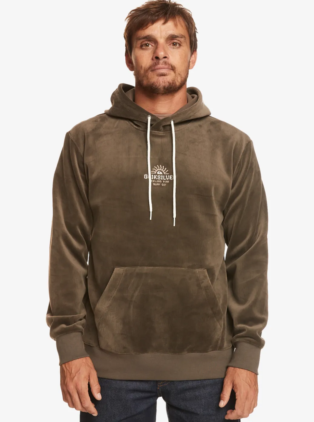 Cheap Quiksilver Cord Hoodie Major Brown