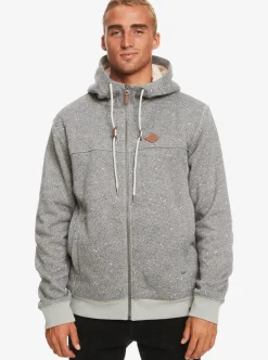 Cheap Quiksilver Cypress Keller Zip-Up Hoodie Light Grey Heather