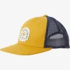 New Quiksilver Dawner Trucker Hat Mustard