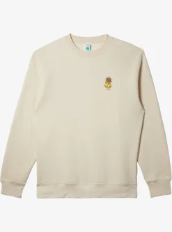 Discount Quiksilver E Peace Out Crew Neck Sweatshirt Birch