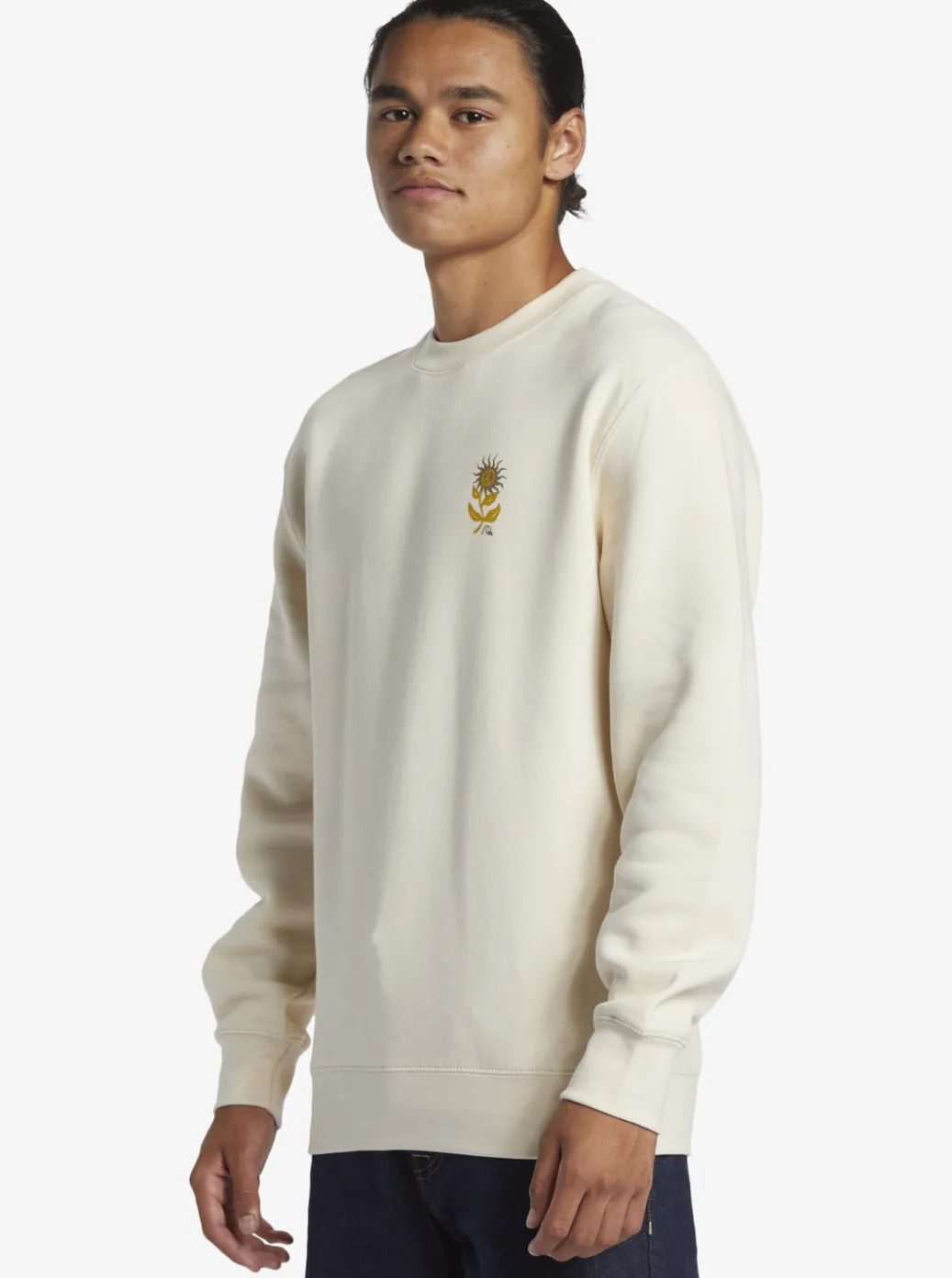 Discount Quiksilver E Peace Out Crew Neck Sweatshirt Birch