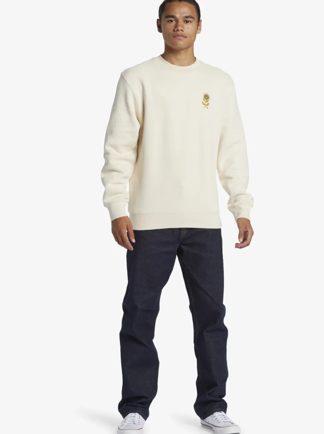 Discount Quiksilver E Peace Out Crew Neck Sweatshirt Birch