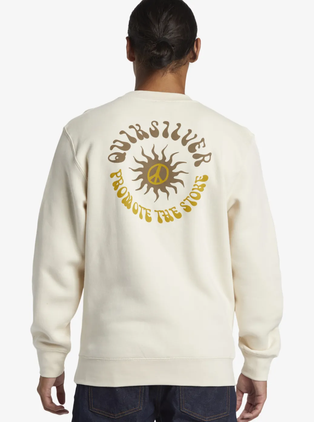 Discount Quiksilver E Peace Out Crew Neck Sweatshirt Birch