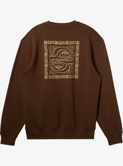Best Quiksilver E Peace Out Crew Neck Sweatshirt Chestnut