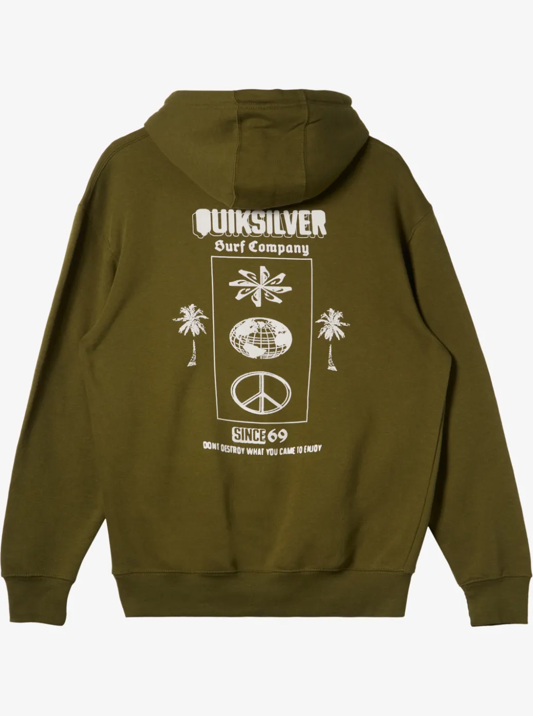 Best Quiksilver E Rockin Hoodie Pullover Sweatshirt Laurel Wreath