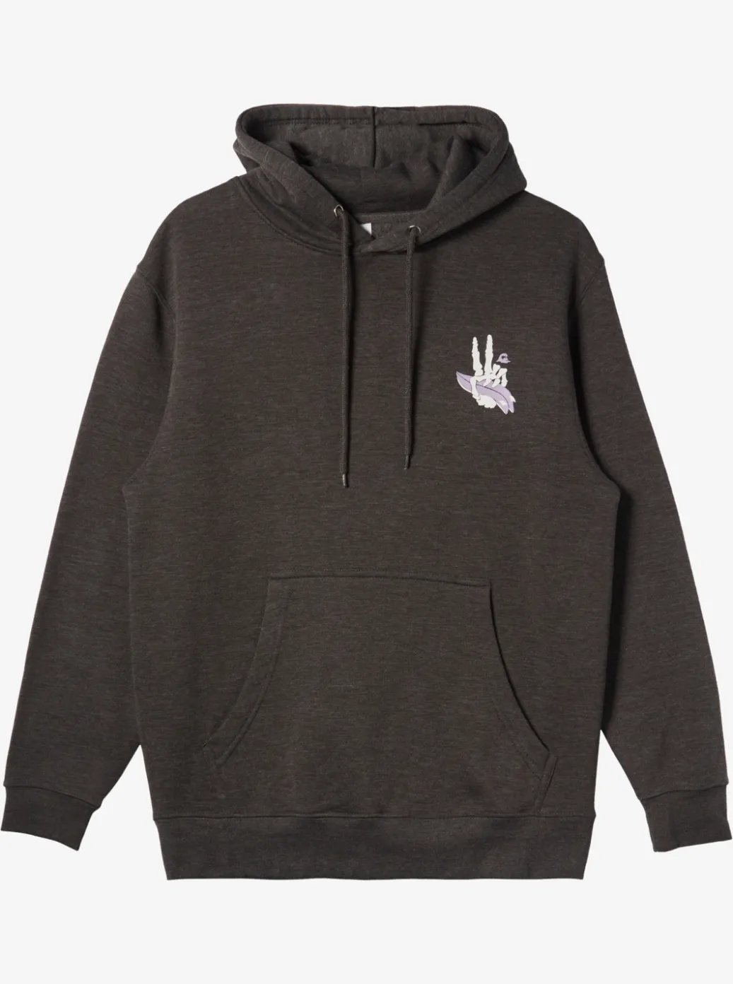 Hot Quiksilver E Rockin Hoodie Pullover Sweatshirt Charcoal Heather