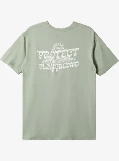 Sale Quiksilver Earthy Type T-Shirt Iceberg Green