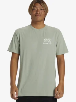 Sale Quiksilver Earthy Type T-Shirt Iceberg Green