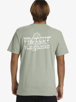 Sale Quiksilver Earthy Type T-Shirt Iceberg Green