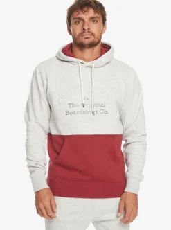 Best Quiksilver Emboss Hoodie Light Grey Heather