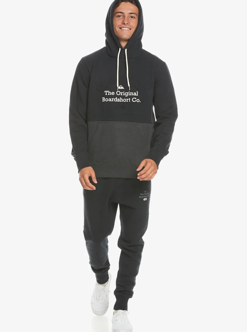 Hot Quiksilver Emboss Hoodie Black