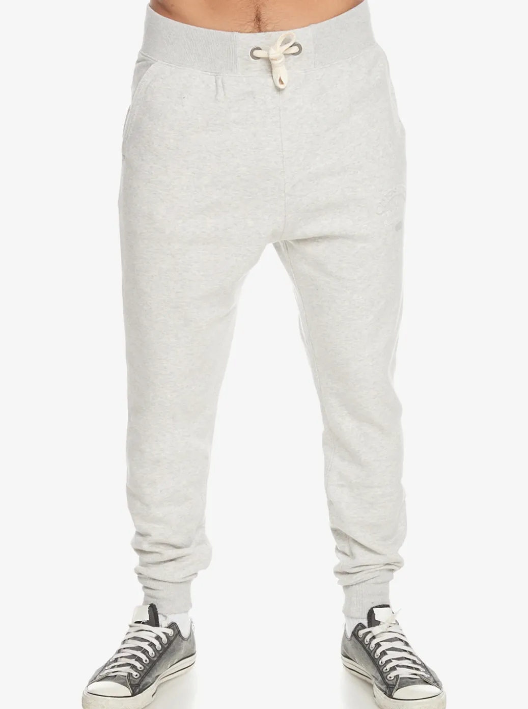 New Quiksilver Emboss Slim Joggers Light Grey Heather