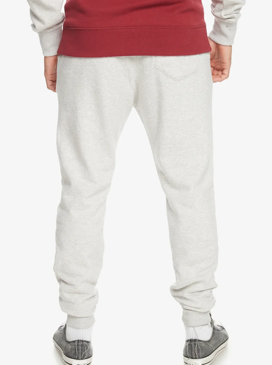 New Quiksilver Emboss Slim Joggers Light Grey Heather