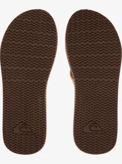 Flash Sale Quiksilver Erreka Leather Sandals Tan - Solid