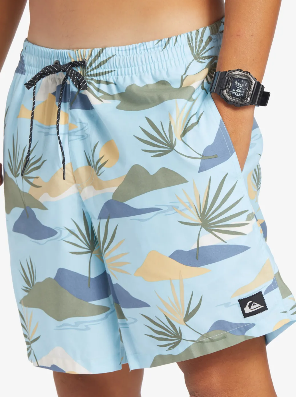 Clearance Quiksilver Everyday Mix 17" Volleys Sky Blue