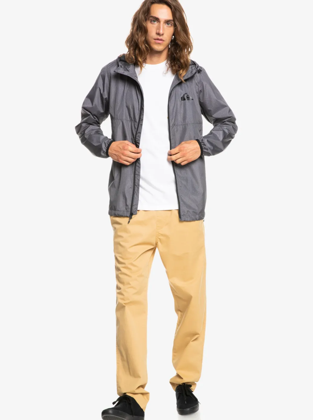 Discount Quiksilver Everyday Windbreaker Jacket Dark Grey Heather