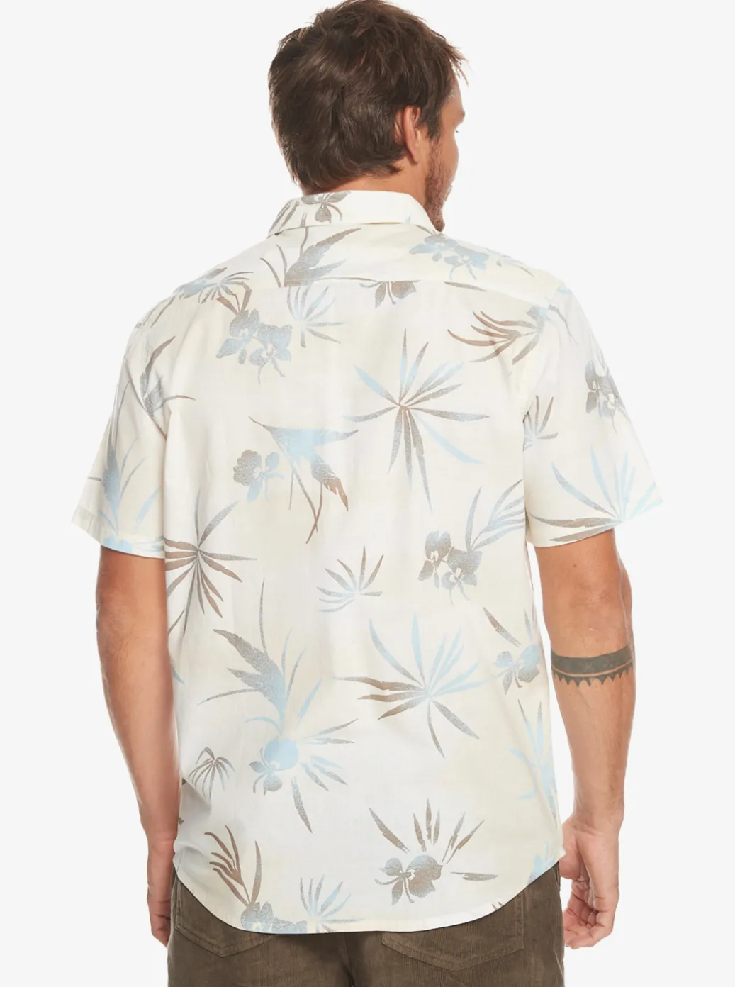 Clearance Quiksilver Fade Out Short Sleeve Shirt Birch Fade Out
