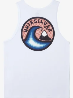 New Quiksilver Feelin The Vibe Tank Mt1 T-Shirt White