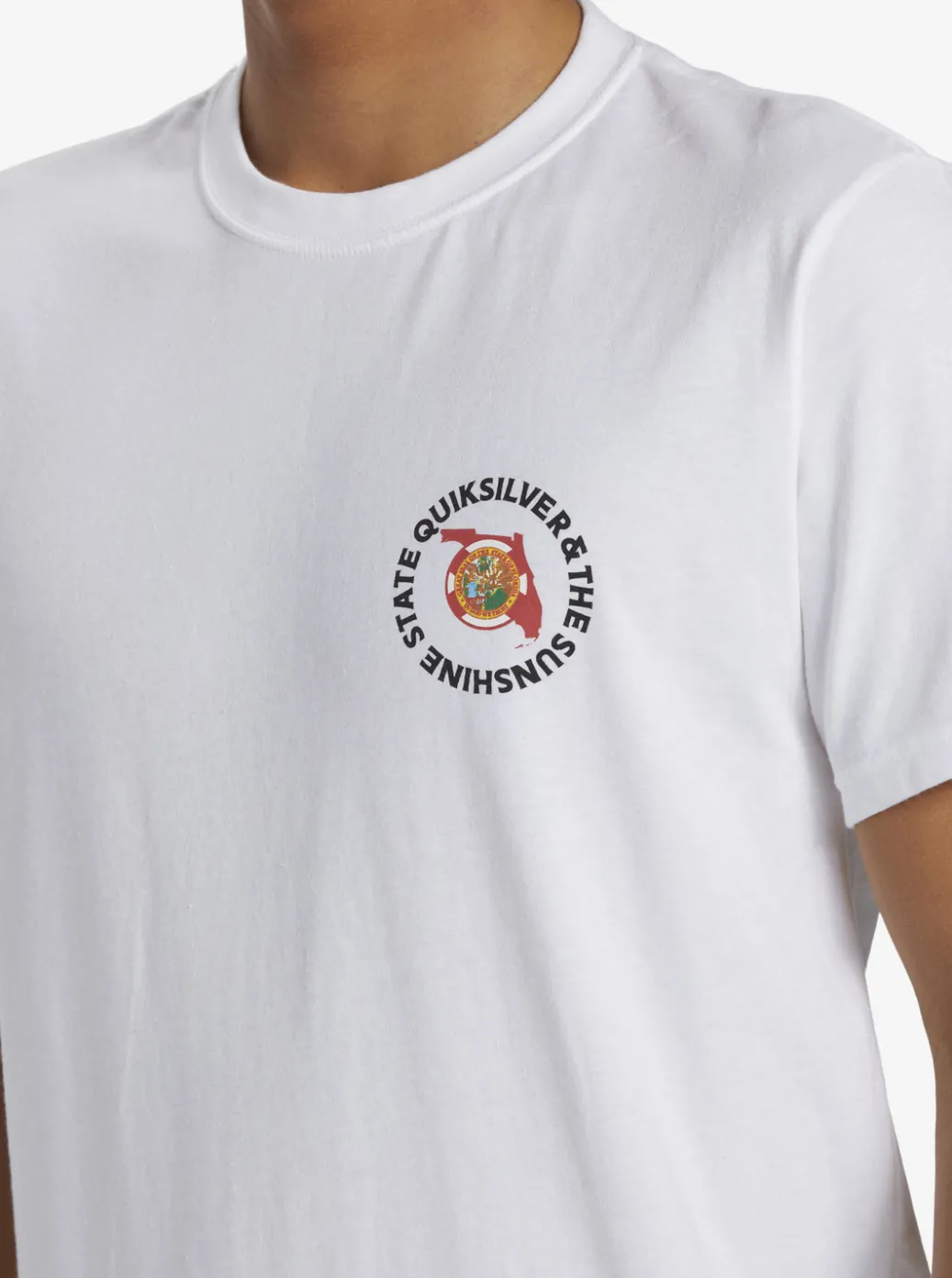 New Quiksilver Fl Flag Days T-Shirt White